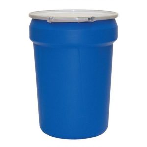 EAGLE® 30 GALLON PLASTIC DRUM, OPEN HEAD, UN RATED, LEVER LOCK - BLUE