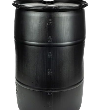 30 gallon plastic drum closed head black