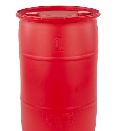 30 gallon plastic drum closed head red