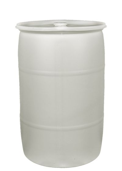 30 gallon plastic drum closed head un rated natural