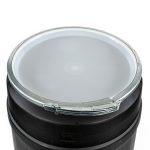plastic 30 gallon drum black plain