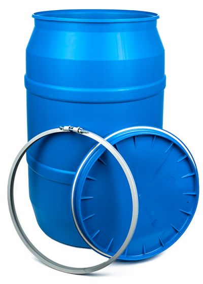 55 gallon blue bolt ring drum