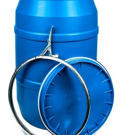 55 GALLON BLUE PLASTIC DRUM