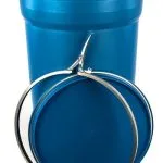 55 GALLON PLASTIC DRUM, UN RATED OPEN HEAD LEVER LOCK - BLUE