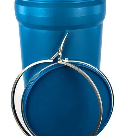 55 GALLON PLASTIC DRUM, UN RATED OPEN HEAD LEVER LOCK - BLUE