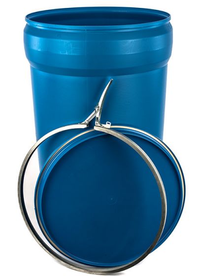 55 gallon lever lock drum un rated blue