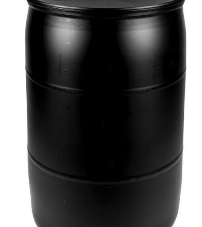 55 gallon plastic drum closed head black