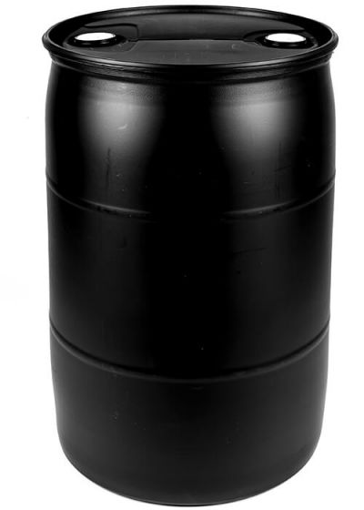 55 gallon plastic drum closed head black