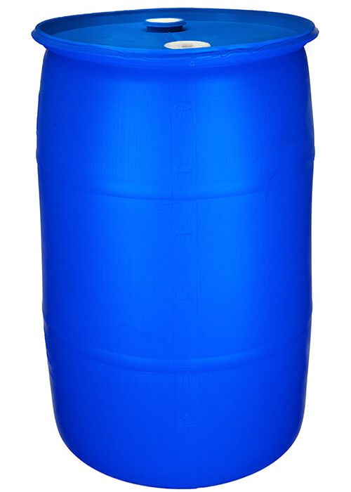 55 gallon plastic drum closed head blue