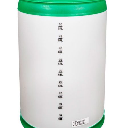 green 55 gallon drum