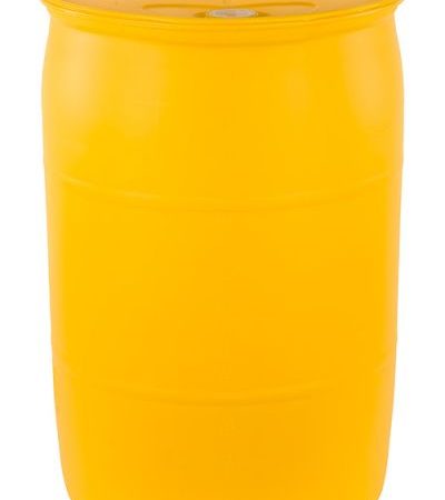 55 gallon plastic drum closed head yellow