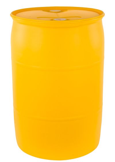 55 gallon plastic drum closed head yellow