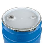 30 gallon plastic drum open head un rated blue
