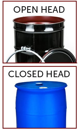 open and closed head drums