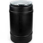 plastic 30 gallon drum black plain