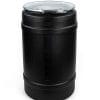 Tambour en plastique de 30 gallons noir uni