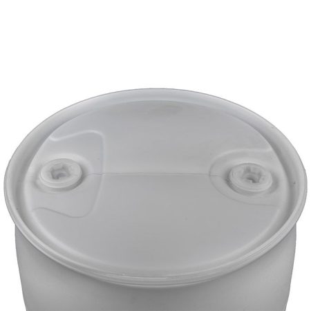 white 55 gallon plastic drum closed head