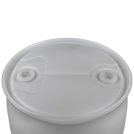 white 55 gallon plastic drum closed head